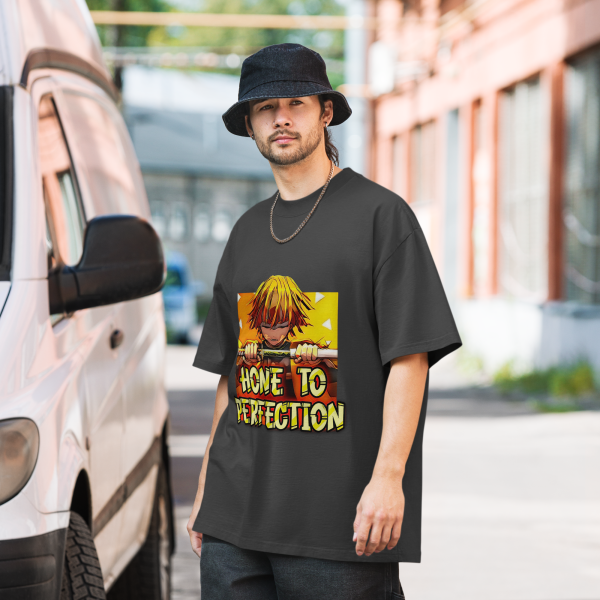 Zenitsu Agatsuma "Hone to Perfection" Motivational Tee - Image 4