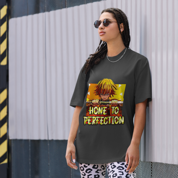 Zenitsu Agatsuma "Hone to Perfection" Motivational Tee - Image 2