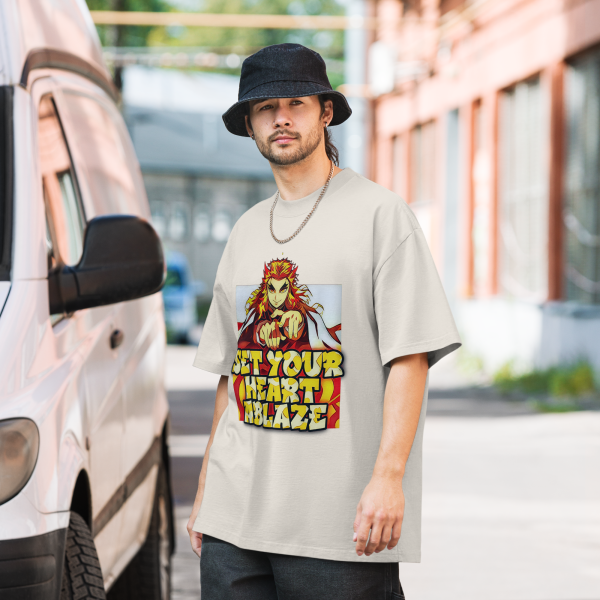 Kyojuro Rengoku "Set Your Heart Ablaze" Motivational Tee - Image 3