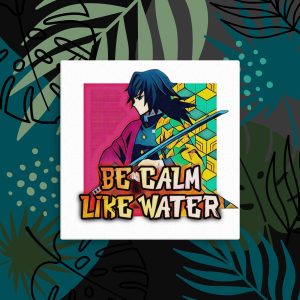 Giyu Tomioka "Be Calm Like Water" Motivational Canvas