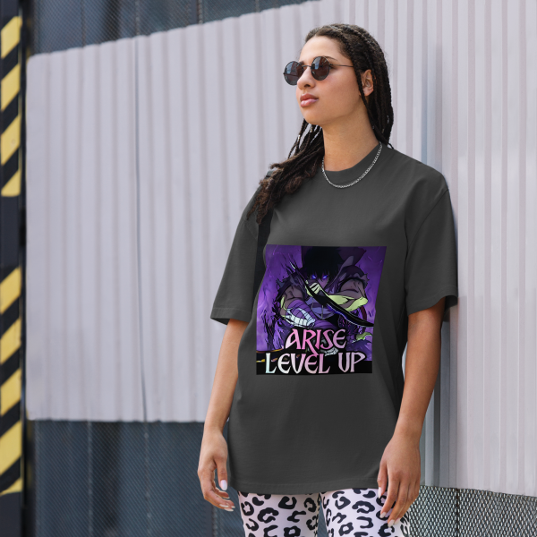 Sung Jin-Woo "Arise & Level Up" Motivational Tee - Image 3