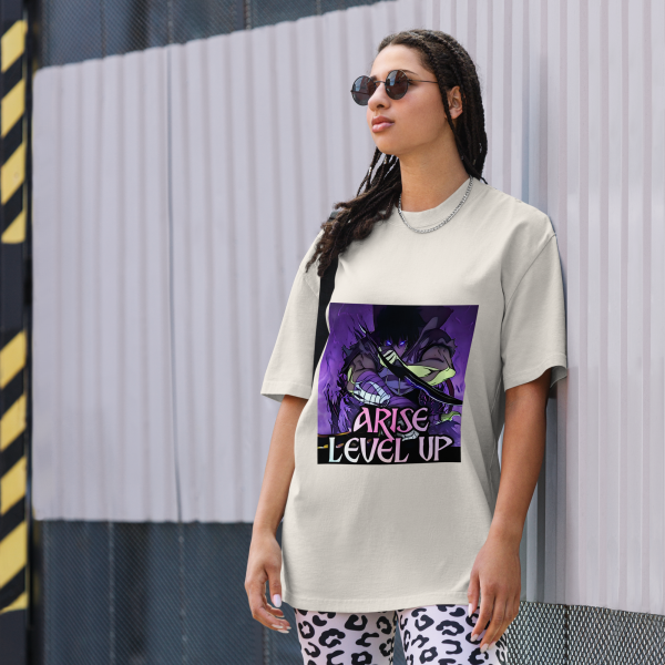 Sung Jin-Woo "Arise & Level Up" Motivational Tee - Image 2