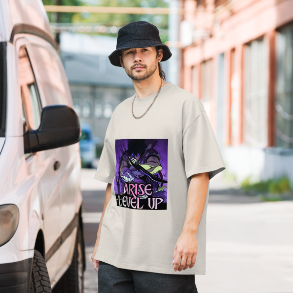Sung Jin-Woo "Arise & Level Up" Motivational Tee - Image 4