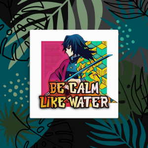 Giyu Tomioka "Be Calm Like Water" Motivational Canvas