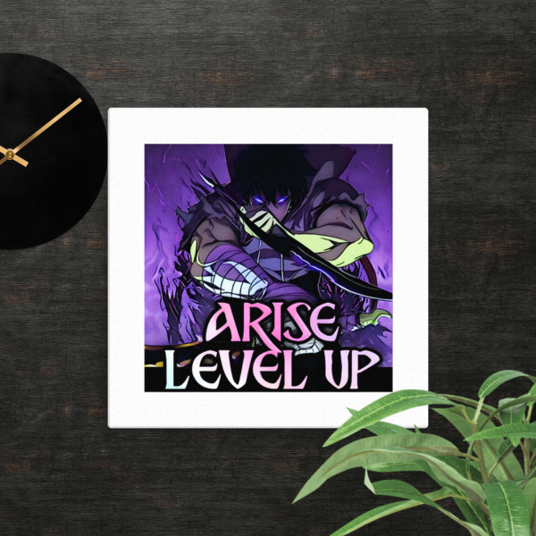 Sung Jin-Woo "Arise & Level Up" Motivational Canvas - Image 2