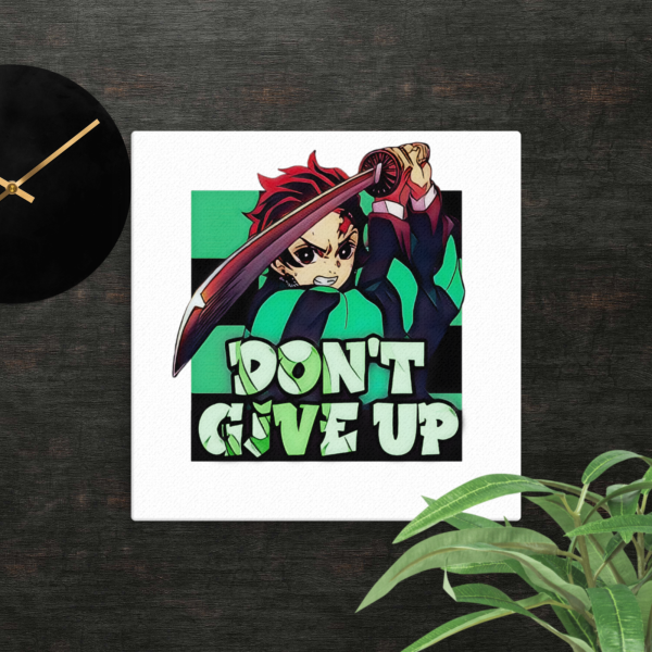 Tanjiro Kamado "Don't Give Up" Motivational Canvas - Image 2