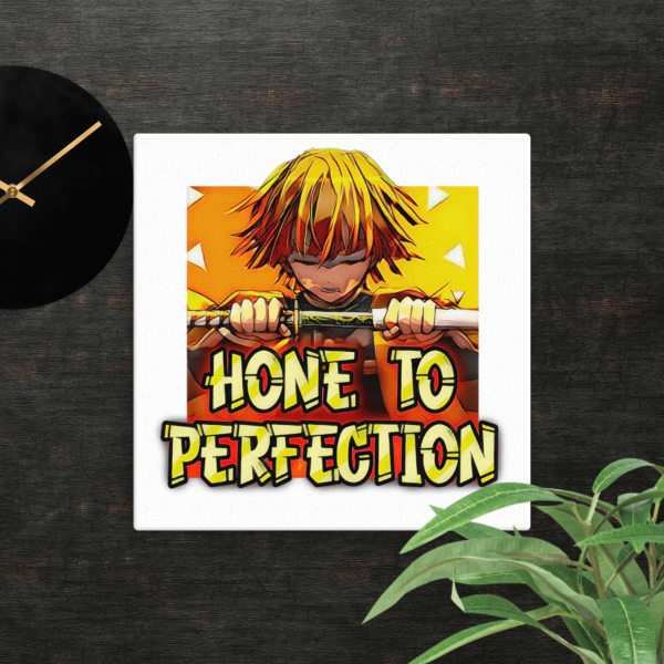 Zenitsu Agatsuma "Hone to Perfection" Motivational Canvas - Image 2
