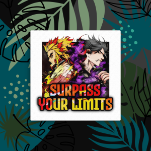 Yami Sukehiro × Kyojuro Rengoku "Surpass Your Limits" Motivational Canvas