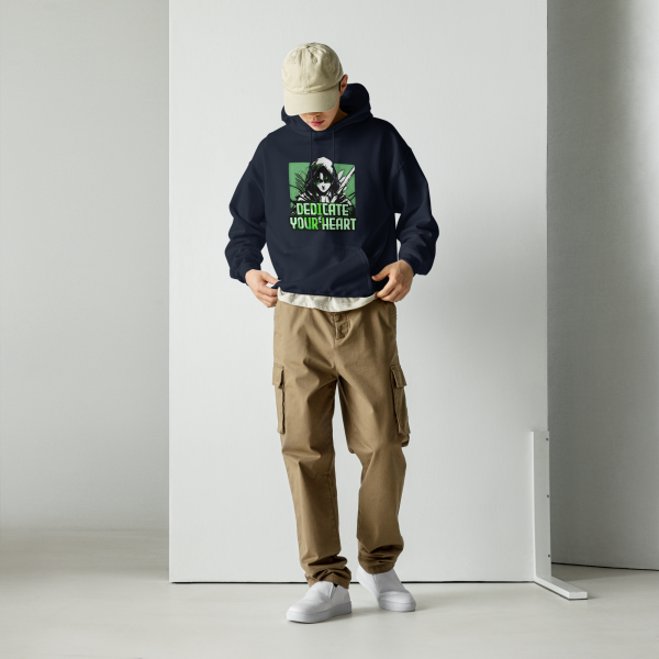 Captain Levi "Dedicate Your Heart" Motivational Hoodie - Image 2