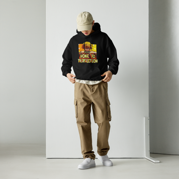Zenitsu Agatsuma "Hone to Perfection" Motivational Hoodie - Image 4