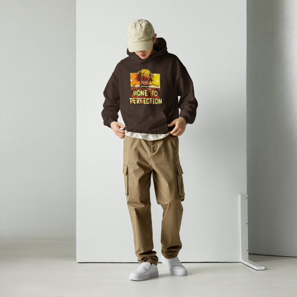 Zenitsu Agatsuma "Hone to Perfection" Motivational Hoodie - Image 2