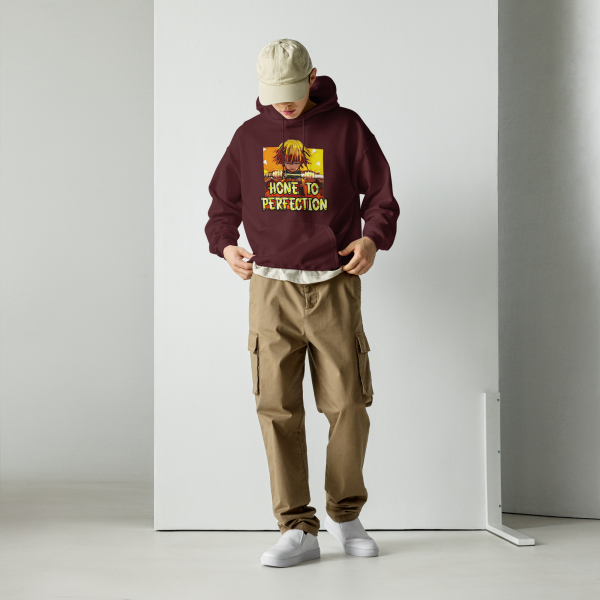Zenitsu Agatsuma "Hone to Perfection" Motivational Hoodie