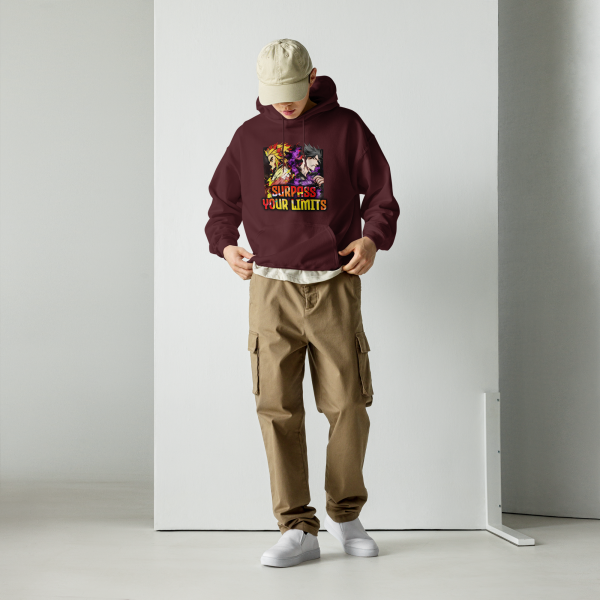 Yami Sukehiro × Kyojuro Rengoku "Surpass Your Limits" Motivational Hoodie - Image 4